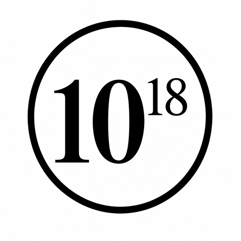 10 to the eighteenth power